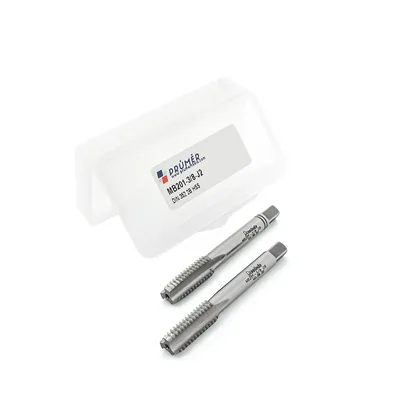 Jogo de macho manual hss 2b unc 3/8" x 16 tpi duas peças ii e iii din352 - mb201-3/8"-j2 prumer