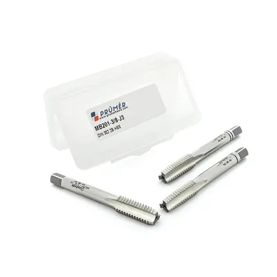 Jogo de macho manual hss 2b unc 3/8" x 16 tpi três peças i, ii e iii din352 - mb201-3/8"-j3 prumer
