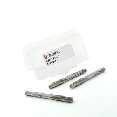 Jogo de macho manual hss 2b unc 5/16" x 18 tpi três peças i, ii e iii din352 - mb201-5/16"-j3 prumer