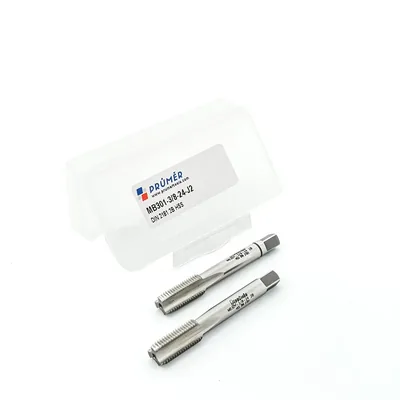 Jogo de macho manual hss 2b unf 3/8" x 24 tpi duas peças i e iii din2181 - mb301-3/8"-24-j2 prumer