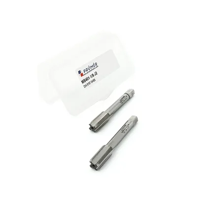 Jogo de macho manual hss g bsp 1/8" x 28 tpi duas peças i e iii din iso228 - mb401-1/8"-j2 prumer