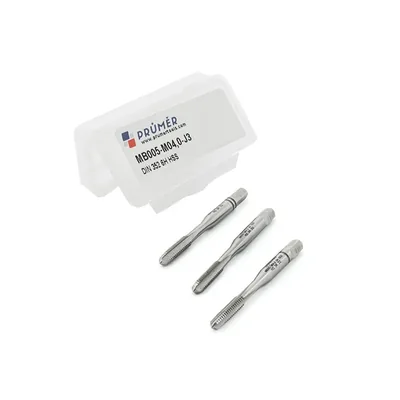Jogo de macho manual esquerdo hss 6h m04,0 x 0,70 três peças din352 - mb005-m04,0-j3 prumer