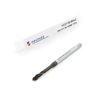 Macho máquina canal helicoidal hss-e 6h m04,0 x 0,70 výkon blue p/inox din371 - hc011b-m04,0 prumer