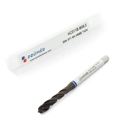 Macho máquina canal helicoidal hss-e 6h m06,0 x 1,00 výkon blue p/inox din371 - hc011b-m06,0 prumer