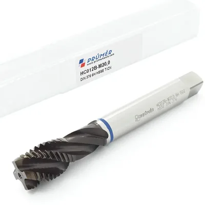Macho máquina canal helicoidal hss-e 6h m20,0 x 2,50 výkon blue p/inox din376 - hc012b-m20,0 prumer