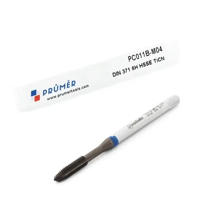 Macho máquina ponta helicoidal hss-e 6h m04,0 x 0,70 výkon blue p/inox din371 - pc011b-m04,0 prumer