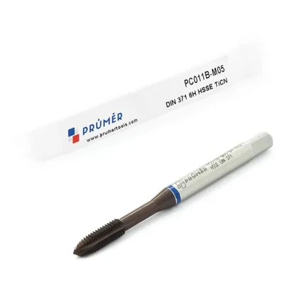 Macho máquina ponta helicoidal hss-e 6h m05,0 x 0,80 výkon blue p/inox din371 - pc011b-m05,0 prumer