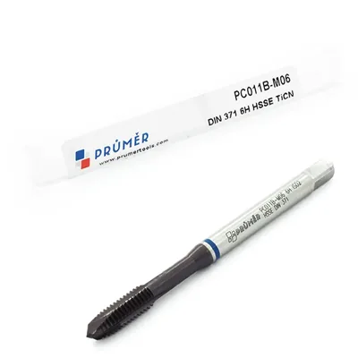 Macho máquina ponta helicoidal hss-e 6h m06,0 x 1,00 výkon blue p/inox din371 - pc011b-m06,0 prumer