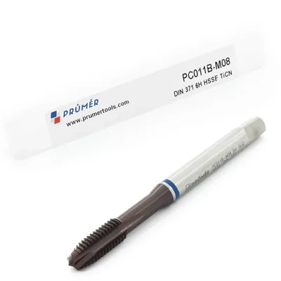 Macho máquina ponta helicoidal hss-e 6h m08,0 x 1,25 výkon blue p/inox din371 - pc011b-m08,0 prumer