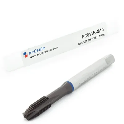 Macho máquina ponta helicoidal hss-e 6h m10,0 x 1,50 výkon blue p/inox din371 - pc011b-m10,0 prumer