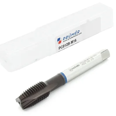 Macho máquina ponta helicoidal hss-e 6h m16,0 x 2,00 výkon blue p/inox din376 - pc012b-m16,0 prumer