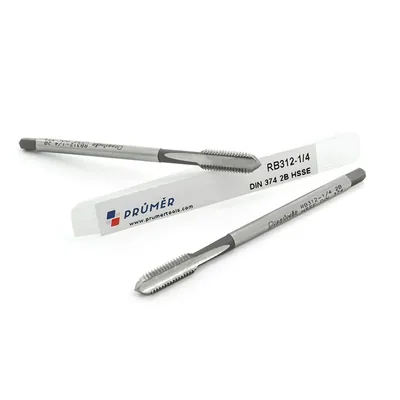 Macho máquina canal reto hss-e 2b unf 1/4" x 28 tpi din374 - rb312-1/4" prumer