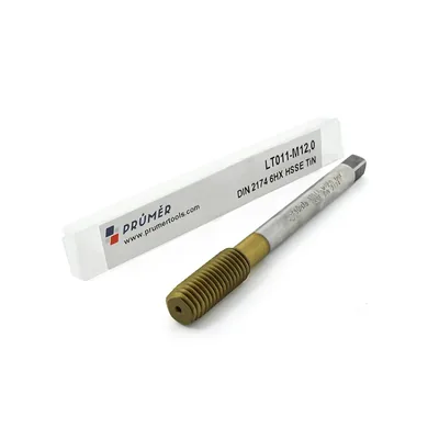 Macho máquina laminador hss-e 6hx m12,0 x 1,75 din2174 tin - lt011-m12,0 prumer