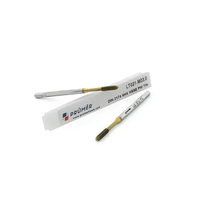 Macho máquina laminador hss-e pm 6hx m03,0 x 0,50 din2174 tin - lt021-m03,0 prumer