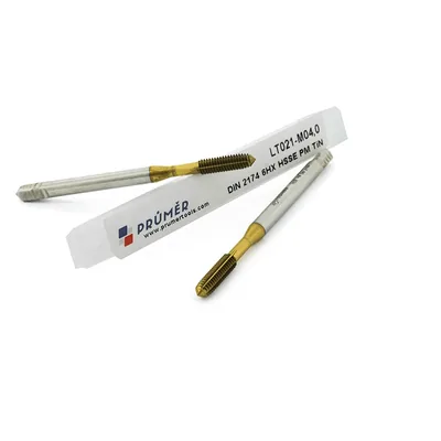 Macho máquina laminador hss-e pm 6hx m04,0 x 0,70 din2174 tin - lt021-m04,0 prumer
