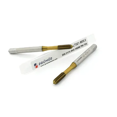 Macho máquina laminador hss-e pm 6hx m05,0 x 0,80 din2174 tin - lt021-m05,0 prumer
