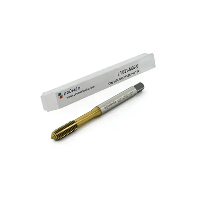 Macho máquina laminador hss-e pm 6hx m08,0 x 1,25 din2174 tin - lt021-m08,0 prumer