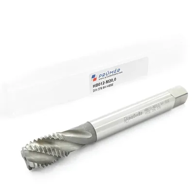 Macho máquina canal helicoidal hss-e 6h m20,0 x 2,50 din376 brilhante - hb012-m20,0 prumer