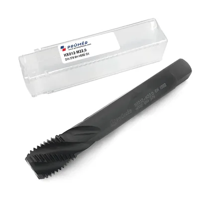 Macho máquina canal helicoidal hss-e 6h m22,0 x 2,50 din376 revenido - hx012-m22,0 prumer