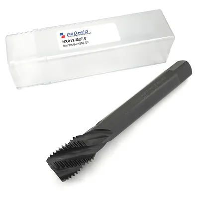 Macho máquina canal helicoidal hss-e 6h m27,0 x 3,00 din376 revenido - hx012-m27,0 prumer