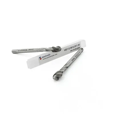 Macho máquina canal helicoidal hss-e 6h mf m10,0 x 1,00 din374 brilhante - hb112-m10,0x1,00 prumer