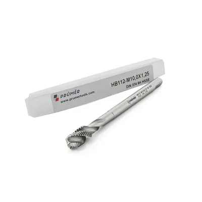 Macho máquina canal helicoidal hss-e 6h mf m10,0 x 1,25 din374 brilhante - hb112-m10,0x1,25 prumer
