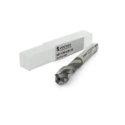 Macho máquina canal helicoidal hss-e 6h mf m14,0 x 1,50 din374 brilhante - hb112-m14,0x1,50 prumer