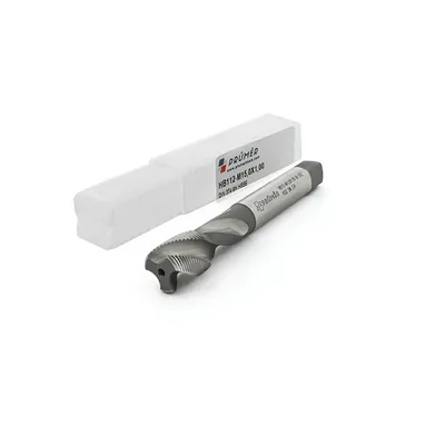 Macho máquina canal helicoidal hss-e 6h mf m15,0 x 1,00 din374 brilhante - hb112-m15,0x1,00 prumer