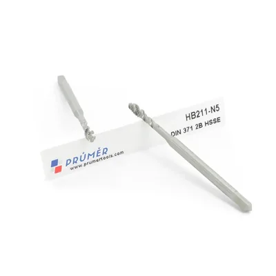 Macho máquina canal helicoidal hss-e 2b unc n5 1/8" x 40 tpi din371 brilhante - hb211-n5 prumer