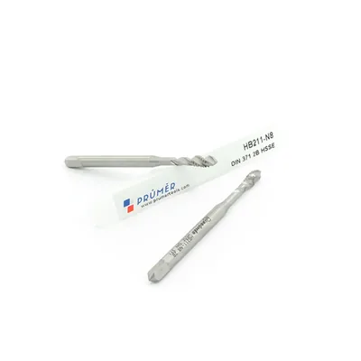 Macho máquina canal helicoidal hss-e 2b unc n8 5/32" x 32 tpi din371 brilhante - hb211-n8 prumer