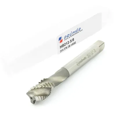 Macho máquina canal helicoidal hss-e 2b unc 5/8" x 11 tpi din376 brilhante - hb212-5/8" prumer