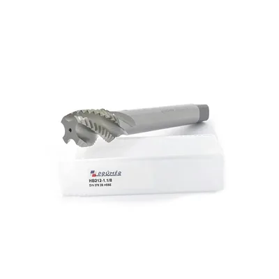 Macho máquina canal helicoidal hss-e 2b unc 1.1/8" x 7 tpi din376 brilhante - hb212-1.1/8" prumer