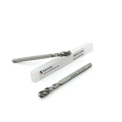 Macho máquina canal helicoidal hss-e 2b unf 5/16" x 24 tpi din374 brilhante - hb312-5/16" prumer
