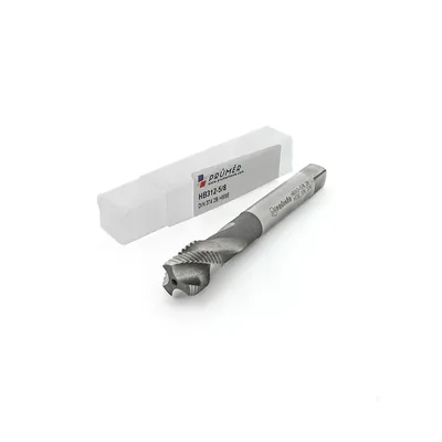 Macho máquina canal helicoidal hss-e 2b unf 5/8" x 18 tpi din374 brilhante - hb312-5/8" prumer