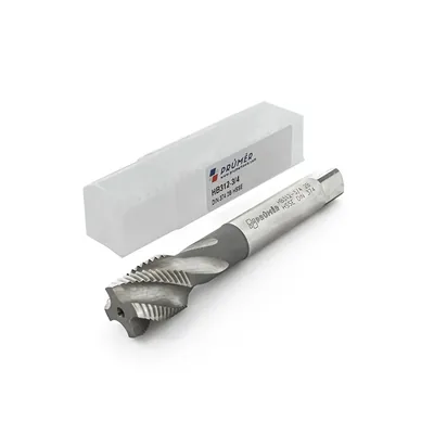 Macho máquina canal helicoidal hss-e 2b unf 3/4" x 16 tpi din374 brilhante - hb312-3/4" prumer
