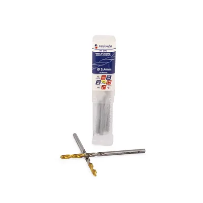 Broca hss-e m35 ø 03,40 x 070mm forma c ponta 135° cobertura tin din338 výkon - at300-0340 prumer