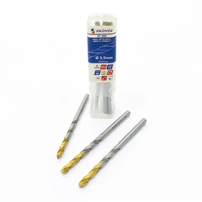 Broca hss-e m35 ø 03,50 x 070mm forma c ponta 135° cobertura tin din338 výkon - at300-0350 prumer
