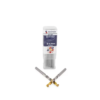 Broca hss-e m35 ø 04,40 x 080mm forma c ponta 135° cobertura tin din338 výkon - at300-0440 prumer