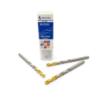 Broca hss-e m35 ø 06,10 x 101mm forma c ponta 135° cobertura tin din338 výkon - at300-0610 prumer