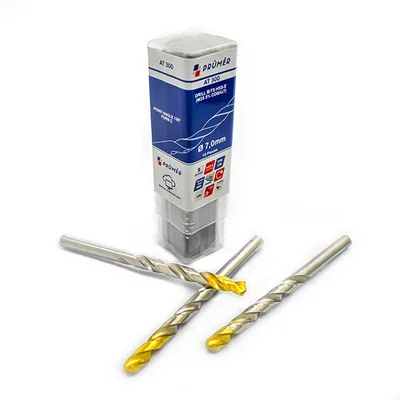 Broca hss-e m35 ø 07,00 x 109mm forma c ponta 135° cobertura tin din338 výkon - at300-0700 prumer