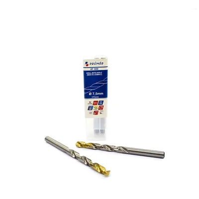 Broca hss-e m35 ø 07,50 x 109mm forma c ponta 135° cobertura tin din338 výkon - at300-0750 prumer