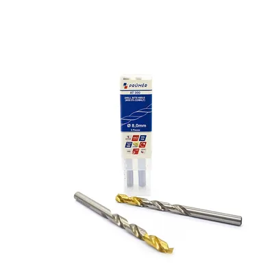 Broca hss-e m35 ø 08,00 x 117mm forma c ponta 135° cobertura tin din338 výkon - at300-0800 prumer
