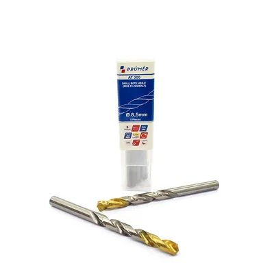 Broca hss-e m35 ø 08,50 x 117mm forma c ponta 135° cobertura tin din338 výkon - at300-0850 prumer
