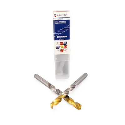 Broca hss-e m35 ø 08,60 x 125mm forma c ponta 135° cobertura tin din338 výkon - at300-0860 prumer
