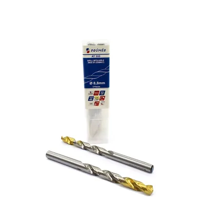 Broca hss-e m35 ø 08,80 x 125mm forma c ponta 135° cobertura tin din338 výkon - at300-0880 prumer
