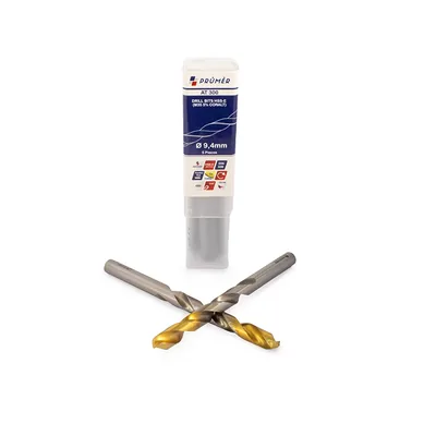 Broca hss-e m35 ø 09,40 x 125mm forma c ponta 135° cobertura tin din338 výkon - at300-0940 prumer