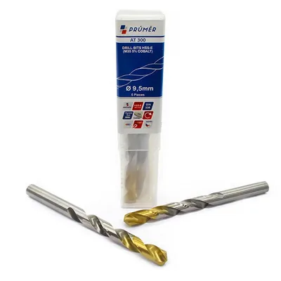 Broca hss-e m35 ø 09,50 x 125mm forma c ponta 135° cobertura tin din338 výkon - at300-0950 prumer