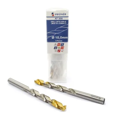 Broca hss-e m35 ø 10,00 x 133mm forma c ponta 135° cobertura tin din338 výkon - at300-1000 prumer
