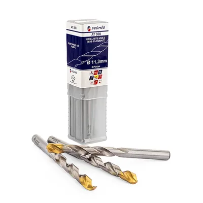 Broca hss-e m35 ø 11,30 x 142mm forma c ponta 135° cobertura tin din338 výkon - at300-1130 prumer