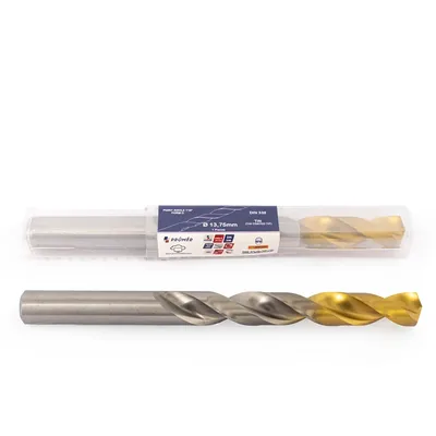 Broca hss-e m35 ø 13,75 x 160mm forma c ponta 135° cobertura tin din338 výkon - at300-1375 prumer